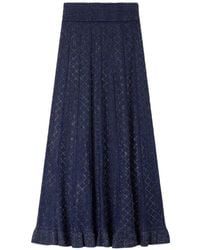 Sandro - Rhinestone-Embellished Knit Maxi Skirt - Lyst