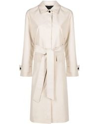 Calvin Klein - Manteau Boutonné À Taille Ceinturée - Lyst