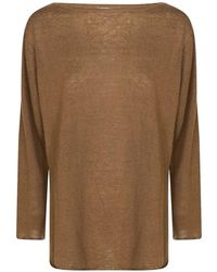 Alpha Studio - Linen Neck Over Blouse - Lyst