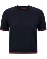 Gucci - T-Shirt Met Korte Mouwen En Web-Streep - Lyst