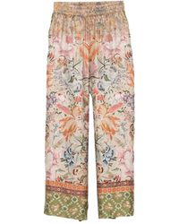 Pierre Louis Mascia - Pantalones de seda con estampado floral - Lyst