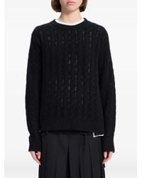 Ann Demeulemeester - Cable-Knit Wool-Blend Sweater - Lyst