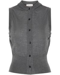 Semicouture - Button-up Knitted Vest - Lyst
