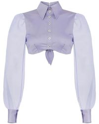 Elisabetta Franchi - Balloon-Sleeve Shirt - Lyst
