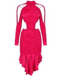 ESTER MANAS - Ruched Cut-Out Dress - Lyst