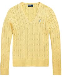 Polo Ralph Lauren - Cable-Knit V-Neck Sweater - Lyst