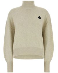 Isabel Marant - Logo-Embroidered Turtleneck Sweater - Lyst