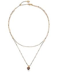 Bimba Y Lola - Collier En Chaîne À Design Superposé Marron - Lyst