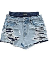 Alexander Wang - ダメージ デニムミニスカート - Lyst