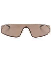 Gucci - Square-g-motif Shield-frame Sunglasses - Lyst