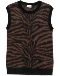 P.A.R.O.S.H. - Zebra-Pattern Knitted Vest - Lyst