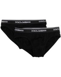 Dolce & Gabbana - Slip à taille à logo - Lyst
