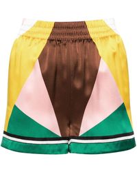 Casablanca - Geometric Casa Sport Silk Shorts - Lyst