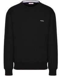 Valentino Garavani - Logo-Print Cotton Sweatshirt - Lyst