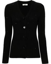 Sandro - Crystal-Embellished Cardigan - Lyst