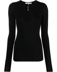 MANURI - Long-Sleeve Cut-Out T-Shirt - Lyst