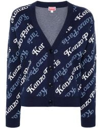 KENZO - Verdy Cropped Vest Met Intarsia Logo - Lyst