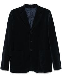 Aspesi - Cotton-Blend Velvet Notched Lapel Blazer - Lyst