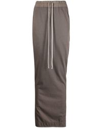 Rick Owens - Luxor Pillar Cotton Maxi Skirt - Lyst