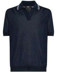Fendi - Polo Con Logo En Intarsia - Lyst