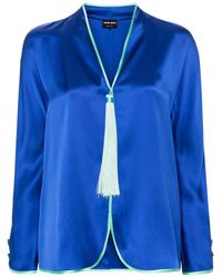 Giorgio Armani - Tassel-embellished blouse - Lyst