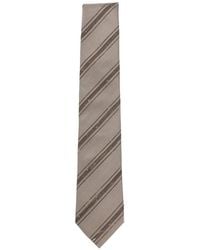 Brunello Cucinelli - Gestreifte Krawatte - Lyst