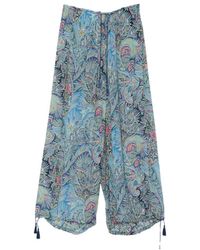 Etro - Pantalones Con Borlas Y Motivo De Cachemira - Lyst