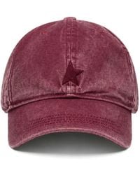 Golden Goose - Burgundy Baseball Cap With Tone-On-Tone Embroidered Star - Lyst