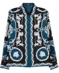 Versace - Hall Of Hero Printed Shirt - Lyst