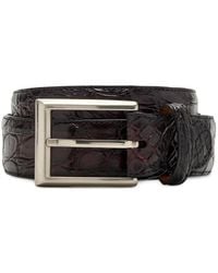 Magnanni - Cocoarcade Crocodile-Embossed Leather Belt - Lyst