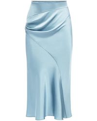 Nina Ricci - Draped Midi Skirt - Lyst