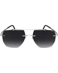 Silhouette - Lunettes De Soleil À Monture Géométrique - Lyst