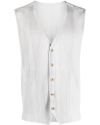 Homme Plissé Issey Miyake - Fully-pleated Button-up Gilet - Lyst