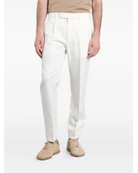 ZEGNA - Pleated Pressed-Crease Trousers - Lyst