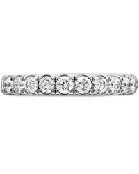 David Yurman - Platinum Dy Eden Partway Diamond Band Ring (2.8Mm) - Lyst