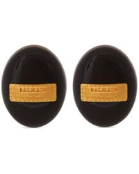 Balmain - Signature Grid Earrings - Lyst