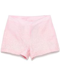 Ermanno Scervino - Shorts Met Geborduurde Bloemen - Lyst