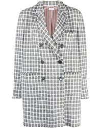 Thom Browne - Check-Pattern Oversize Coat - Lyst