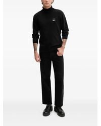 Karl Lagerfeld - Rollkragenpullover mit Logo-Patch - Lyst