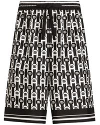 Dolce & Gabbana - Silk Twill Bermuda Shorts - Lyst