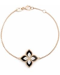 Roberto Coin - 18Kt Princess Flower Rotgoldarmband Mit Diamanten - Lyst