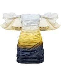 LEO LIN - Off-shoulder Ombré Mini Dress - Lyst
