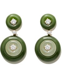 Fernando Jorge - 18Kt Jade And Diamond Drop Earrings - Lyst