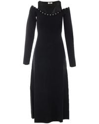 Liu Jo - Rhinestone-Embellished Cold-Shoulder Dress - Lyst