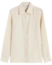 Max Mara - "Falasco" Linen Classic Shirt - Lyst