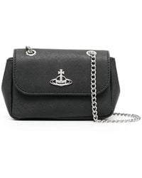 Vivienne Westwood - Saffiano Biogreen Small Purse Bag With Chain - Lyst