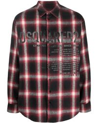DSquared² - Drop Shoulder Flannel Shirt - Lyst