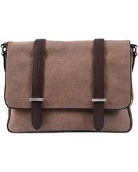 Orciani - Buckle-Fastening Leather Shoulder Bag - Lyst