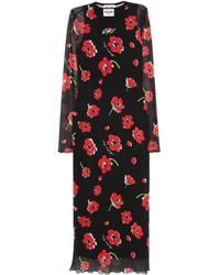 Moschino - Floral-Print Midi Dress - Lyst