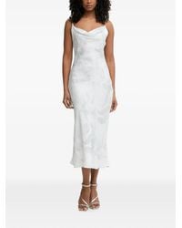 Guess - Satin Midi Dress - Lyst